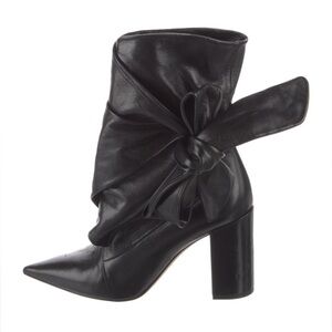 Christian Dior Elegant Black Leather Women's Boots 37.5